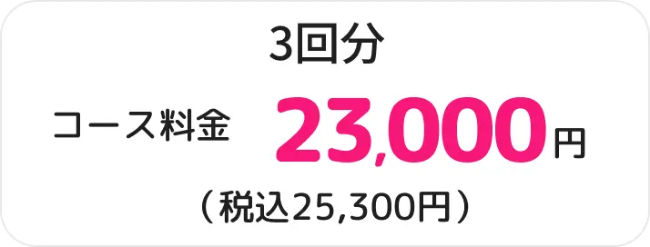 3回分23,000円