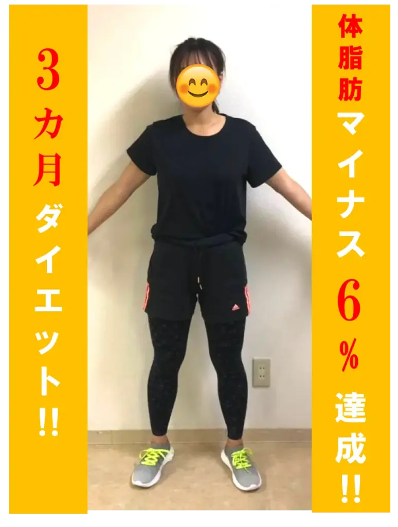 3ヶ月マイナス6キロ達成！